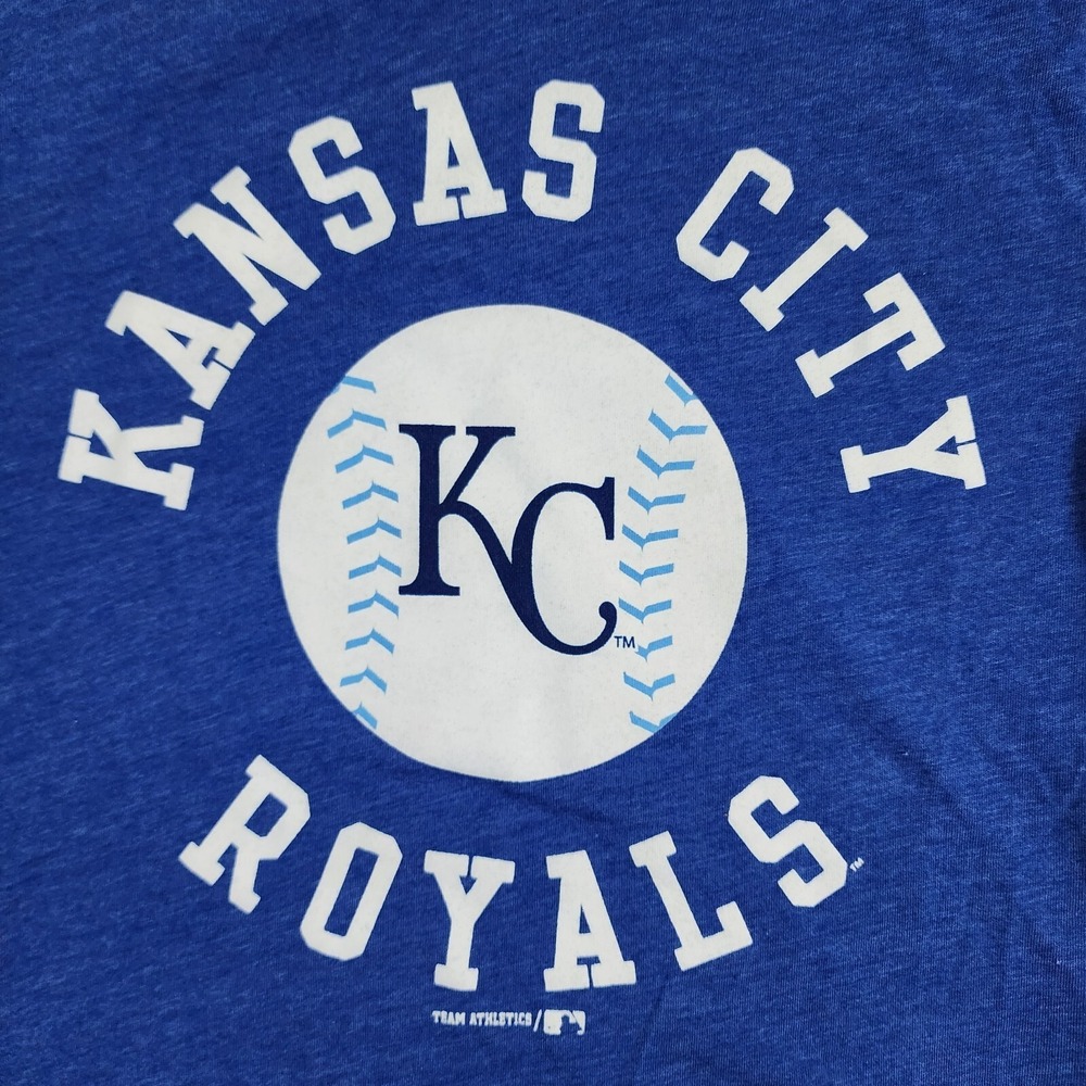 Kansas City Royals MLB Team Athletics Blue Short Sleeve T-Shirt Boys L